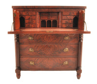Antique American Mahogany Baltimore 'Butler's' Desk/Secretary Chest, Circa 1820