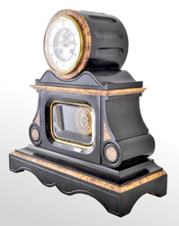 Antique 8-Day Marble & Slate Mantel Clock by Henri Marc of Paris, circa 1870