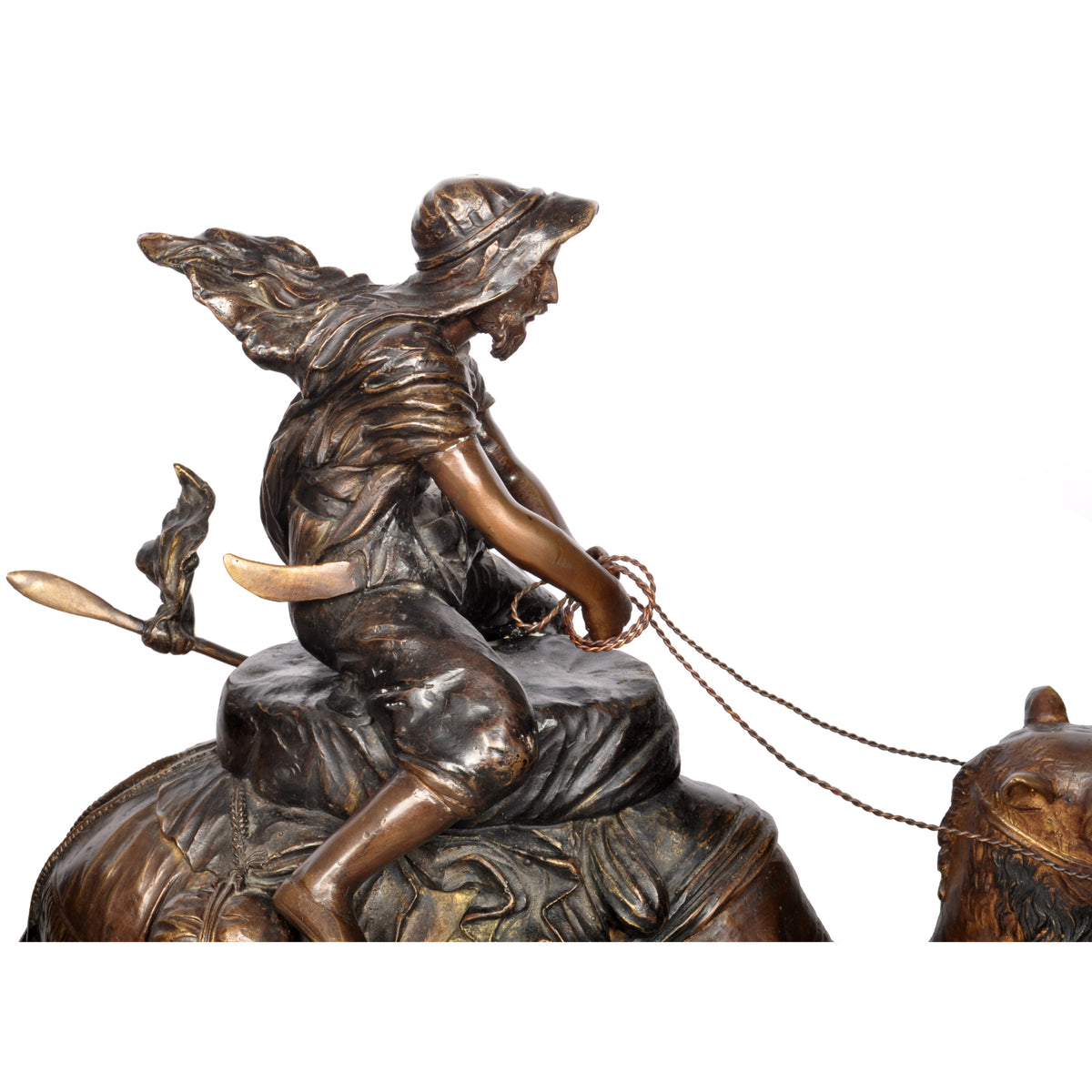Large Antique Vienna Bronze Orientalist Camel Rider Statue Sculpture Carl Kauba, 1930s