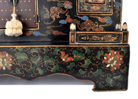Antique Chinese Qing Dynasty Lacquer Cloisonné Buddhistic Shrine / Cabinet, circa 1900