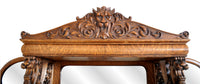 Antique American R. J. Horner Carved Oak Winged Griffin China Hutch / Cabinet, circa 1890
