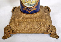 Pair of Antique French Sèvres Style Ormolu and Marble Pedestals, Circa 1850