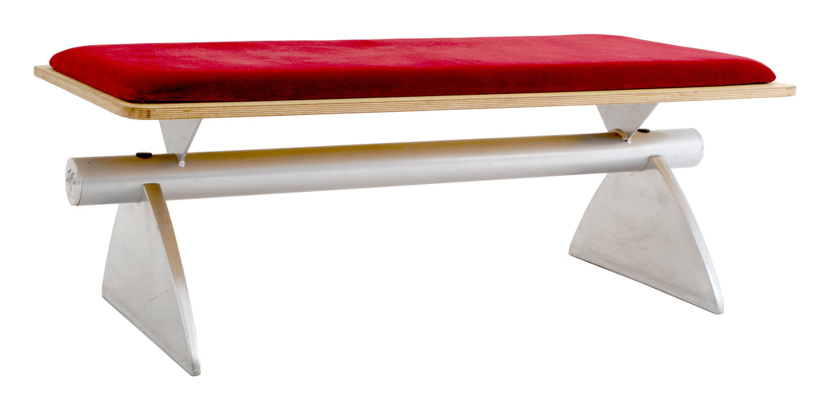 Modern Industrial Airport-Style Steel Bench by Zoeftig Zenky, Circa 1990