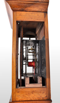 Antique French 8-Day Cherry Wood Longcase/Grandfather Comtoise Morbier Clock, circa 1820