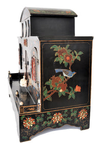 Antique Chinese Qing Dynasty Lacquer Cloisonné Buddhistic Shrine / Cabinet, circa 1900