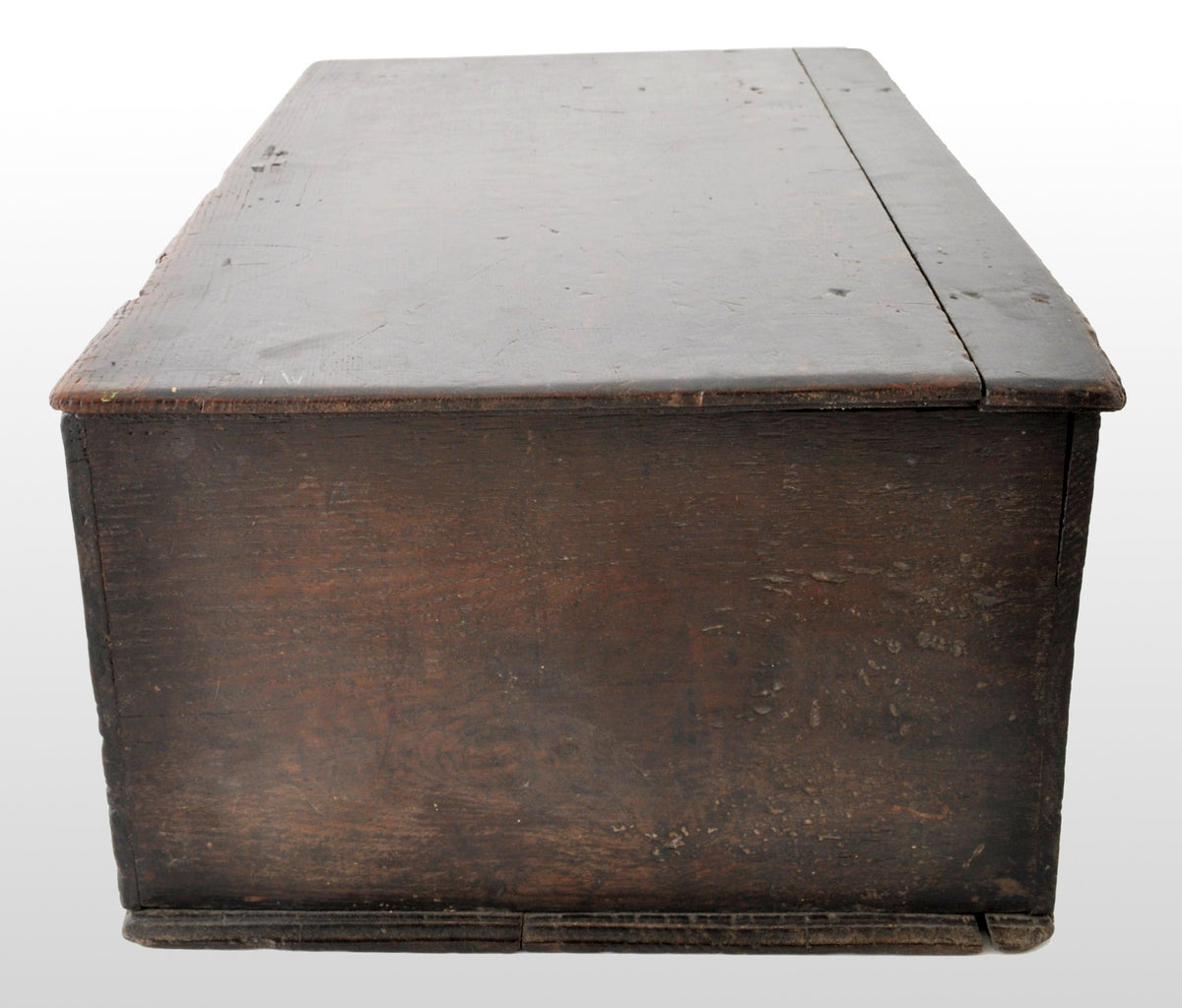 Antique Charles II Oak Bible Box, circa 1680