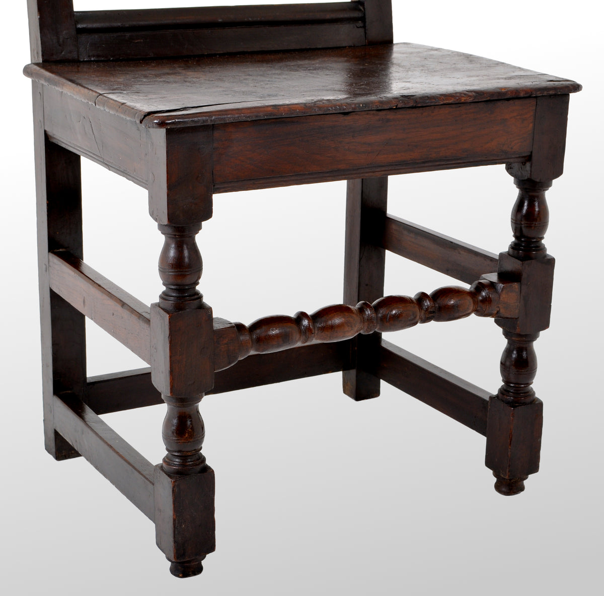 Antique 17th Century English Jacobean Carved Oak Joined Chair, circa 1640