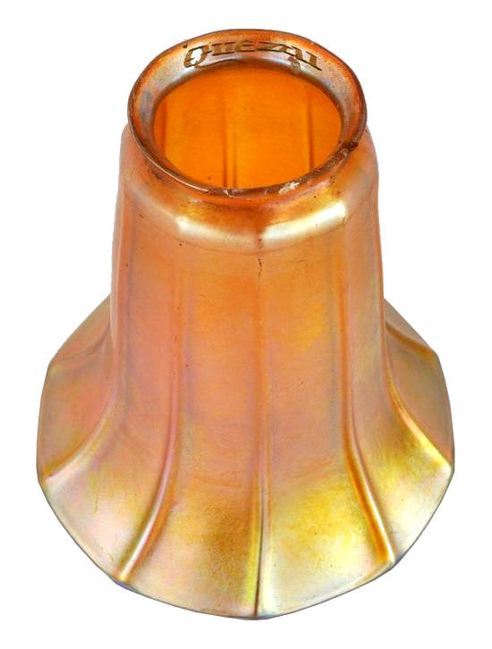 Antique American Art Nouveau Table Lamp by Quezal, Circa 1910