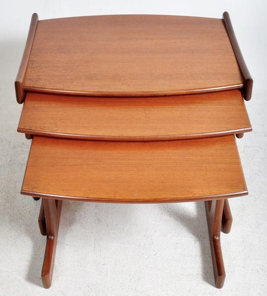 Nest of Whale Tail Tables in Teak by G Plan (Set of 3)