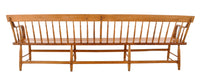 Antique American Windsor Pine & Maple Spindle Back Colonial Deacon's Bench, circa 1860