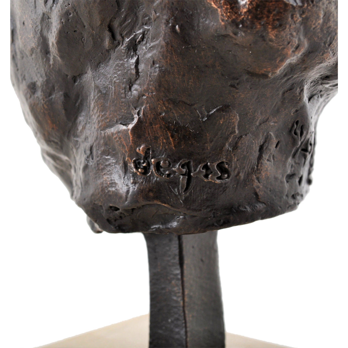 Antique Bronze Sculpture, "Tête, étude pour le portrait de Madame S" by Edgar Degas (1834-1917), 1892