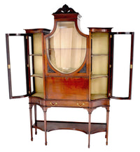 Antique Edwardian Hepplewhite Revival Mahogany Secretary Desk/China Cabinet/Hutch, Circa 1890