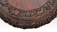 Antique 19th Century Anglo-Indian Carved Rosewood Tilt-Top Table, Circa 1870