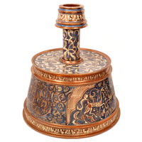 Antique Islamic Hispano Moresque Lustre Pottery Mamluk Nasrid Candlestick Circa 1870