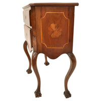 Pair of Antique Italian Inlaid Walnut Baroque Commodes / Chests / Stands / Tables, circa 1750