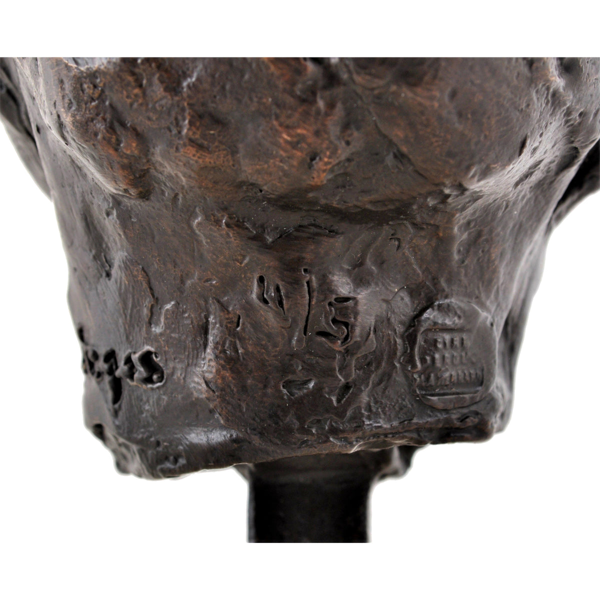 Antique Bronze Sculpture, "Tête, étude pour le portrait de Madame S" by Edgar Degas (1834-1917), 1892