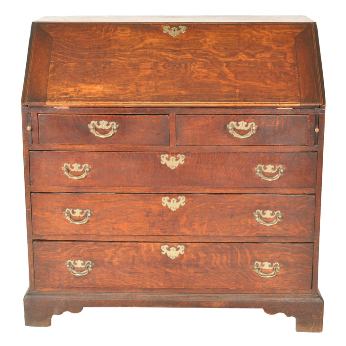 Antique English Georgian Oak Bureau/Secretary/Desk, Circa 1760