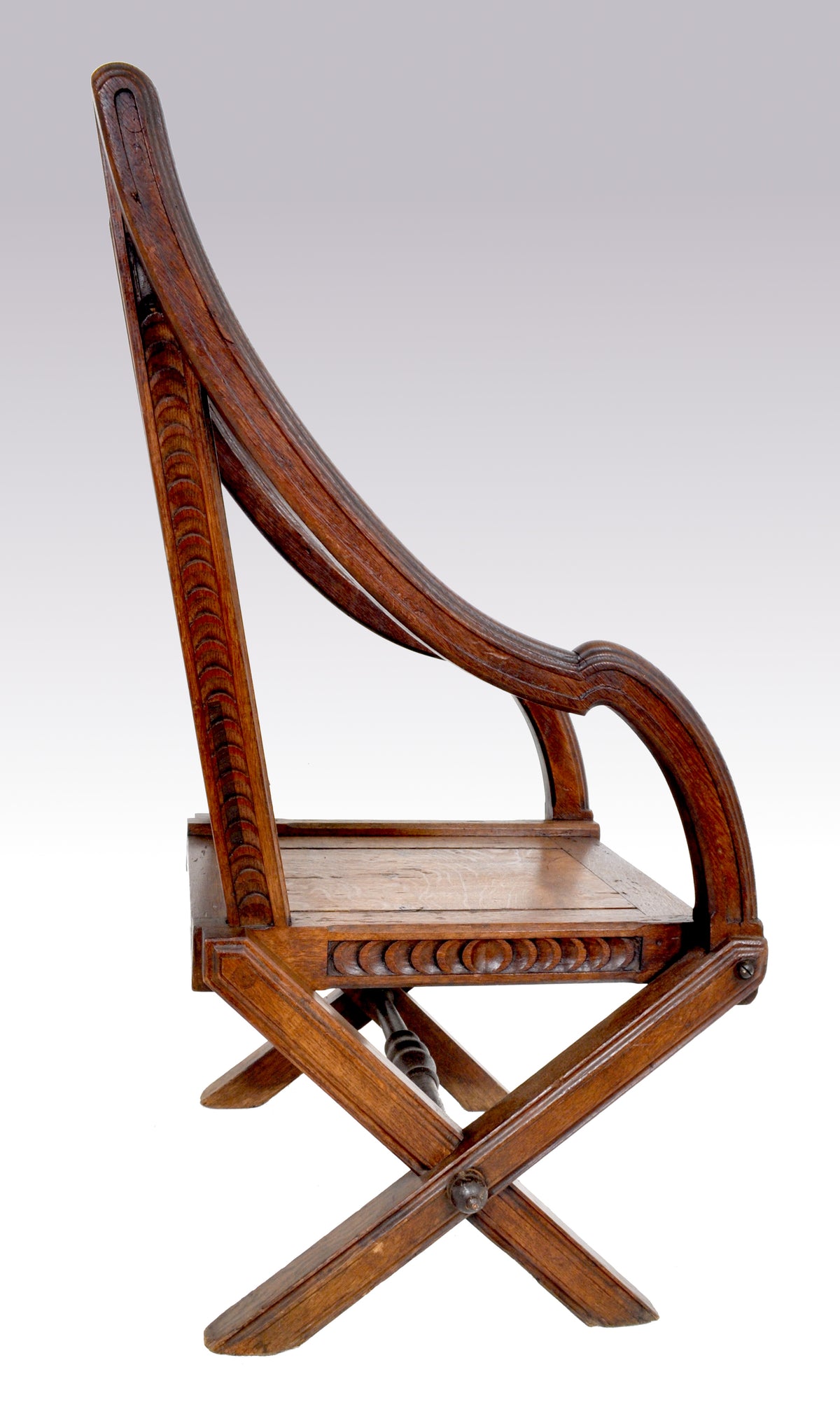 Antique Carved  English Gothic Revival Bishop's Throne Chair, A. W. Pugin, Circa 1855