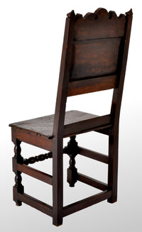 Antique 17th Century English Jacobean Carved Oak Joined Chair, circa 1640