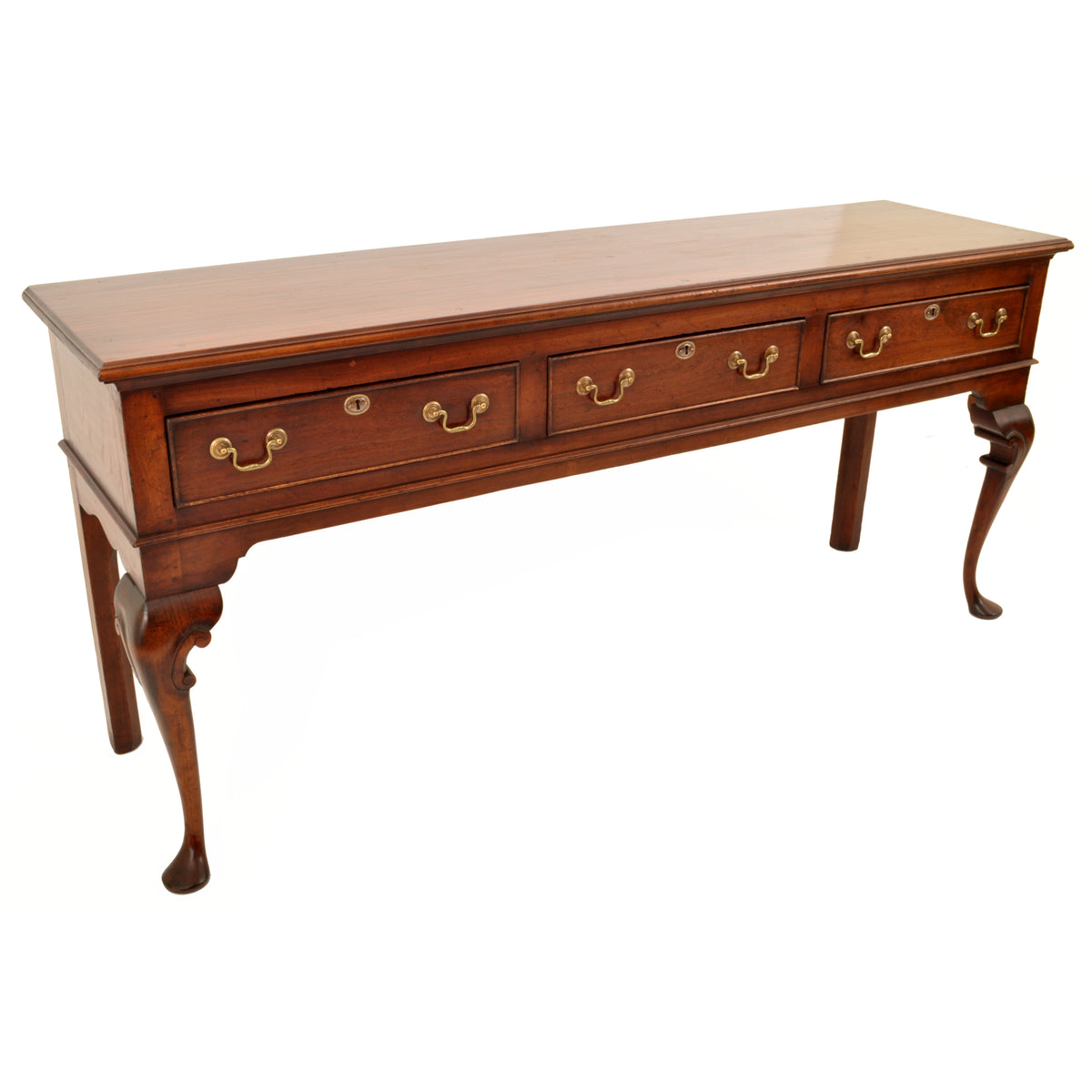 Antique Georgian George III Walnut Long Welsh Dresser Base / Server / Table, circa 1760