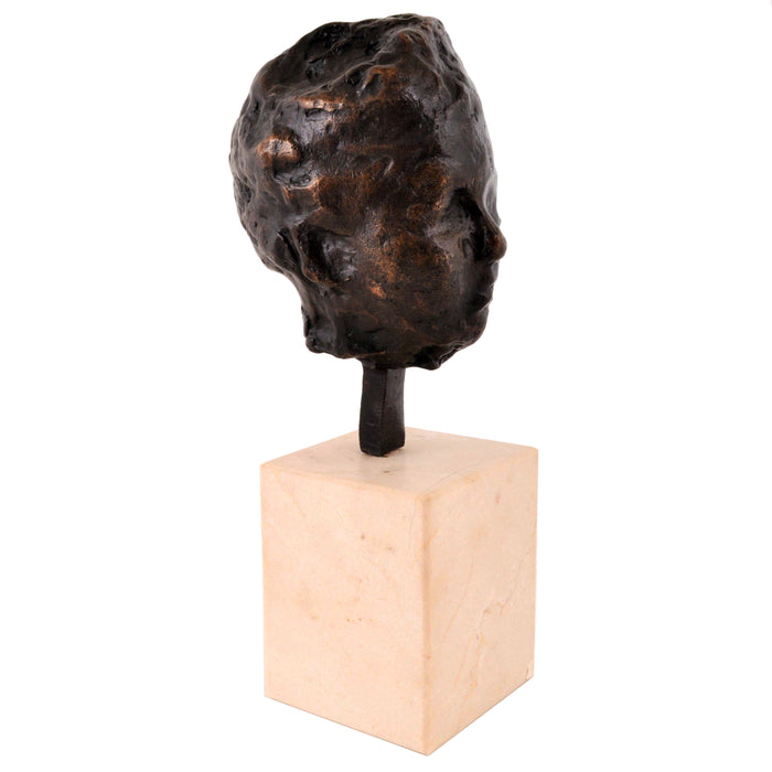Antique Bronze Sculpture, "Tête, étude pour le portrait de Madame S" by Edgar Degas (1834-1917), 1892