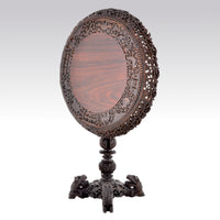 Antique 19th Century Anglo-Indian Carved Rosewood Tilt-Top Table, Circa 1870