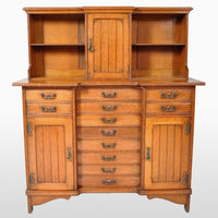 Antique Arts & Crafts Oak Sheet Music Cabinet, Circa 1890