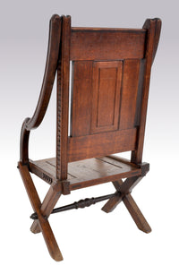 Antique Carved  English Gothic Revival Bishop's Throne Chair, A. W. Pugin, Circa 1855