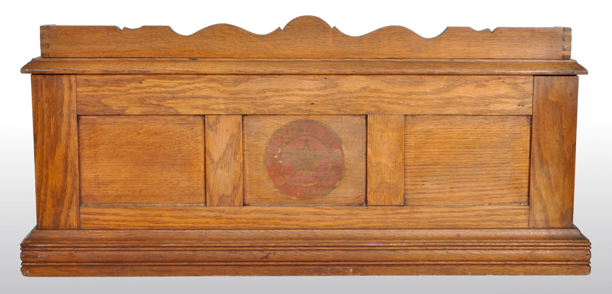 Antique American Oak Mercantile Country Store Desk Spool Cabinet, Willimantic, circa 1890