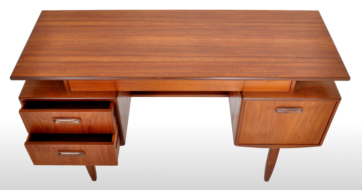 Mid-Century Modern Danish Style Teak "Fresco" Floating Top Desk by G Plan, 1960s