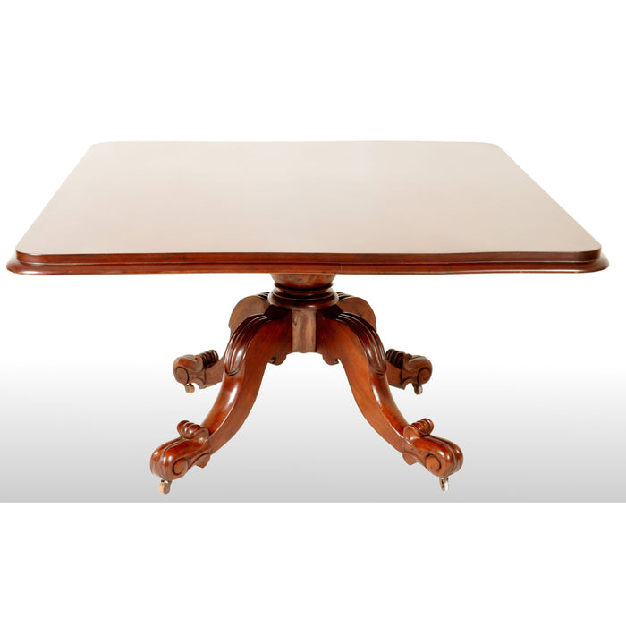 Antique English Mahogany Breakfast / Dining Tilt-Top Table, Circa 1860