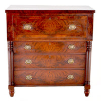 Antique American Mahogany Baltimore 'Butler's' Desk/Secretary Chest, Circa 1820