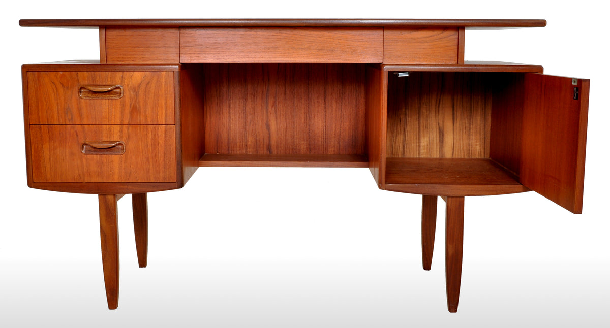 Mid-Century Modern Danish Style Teak "Fresco" Floating Top Desk by G Plan, 1960s
