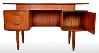 Mid-Century Modern Danish Style Teak "Fresco" Floating Top Desk by G Plan, 1960s