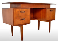 Mid-Century Modern Danish Style Teak "Fresco" Floating Top Desk by G Plan, 1960s