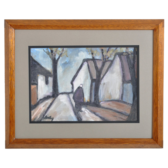 Gouache on Board by Irish Artist Markey Robinson (1918-1999)