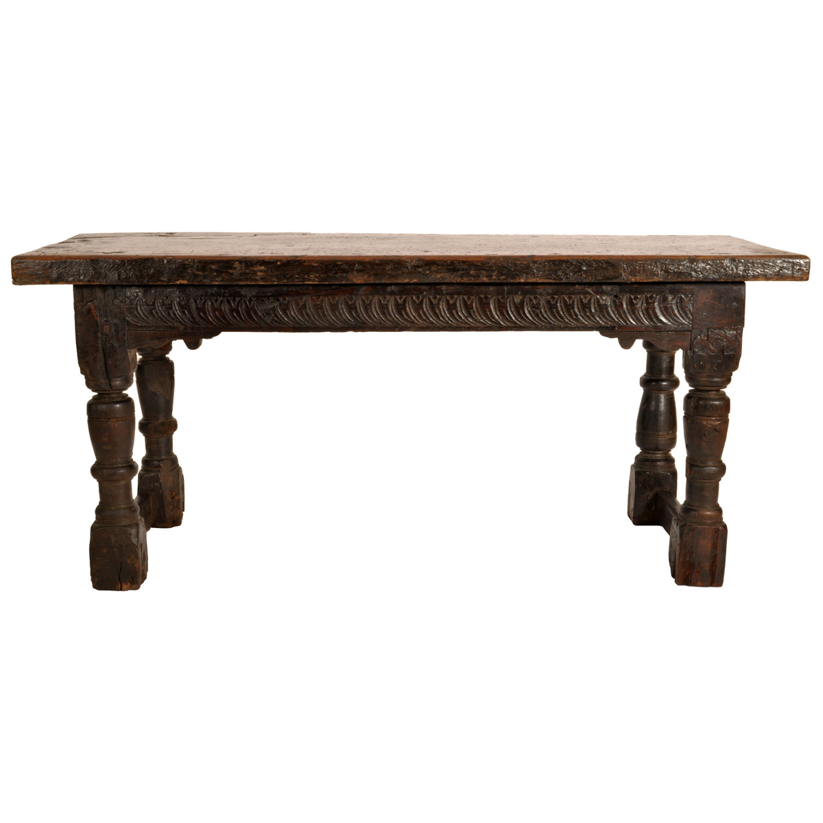 Antique 16th Century Elizabethan Tudor Carved Oak Dining / Refectory Table, circa 1550
