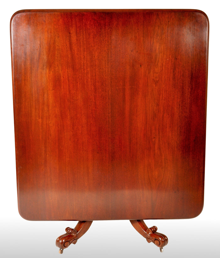 Antique English Mahogany Breakfast / Dining Tilt-Top Table, Circa 1860