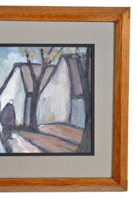 Gouache on Board by Irish Artist Markey Robinson (1918-1999)