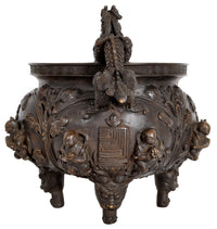 Antique Chinese Bronze Qing Dynasty Buddhistic Dragon Censer / Incense Burner, circa 1800