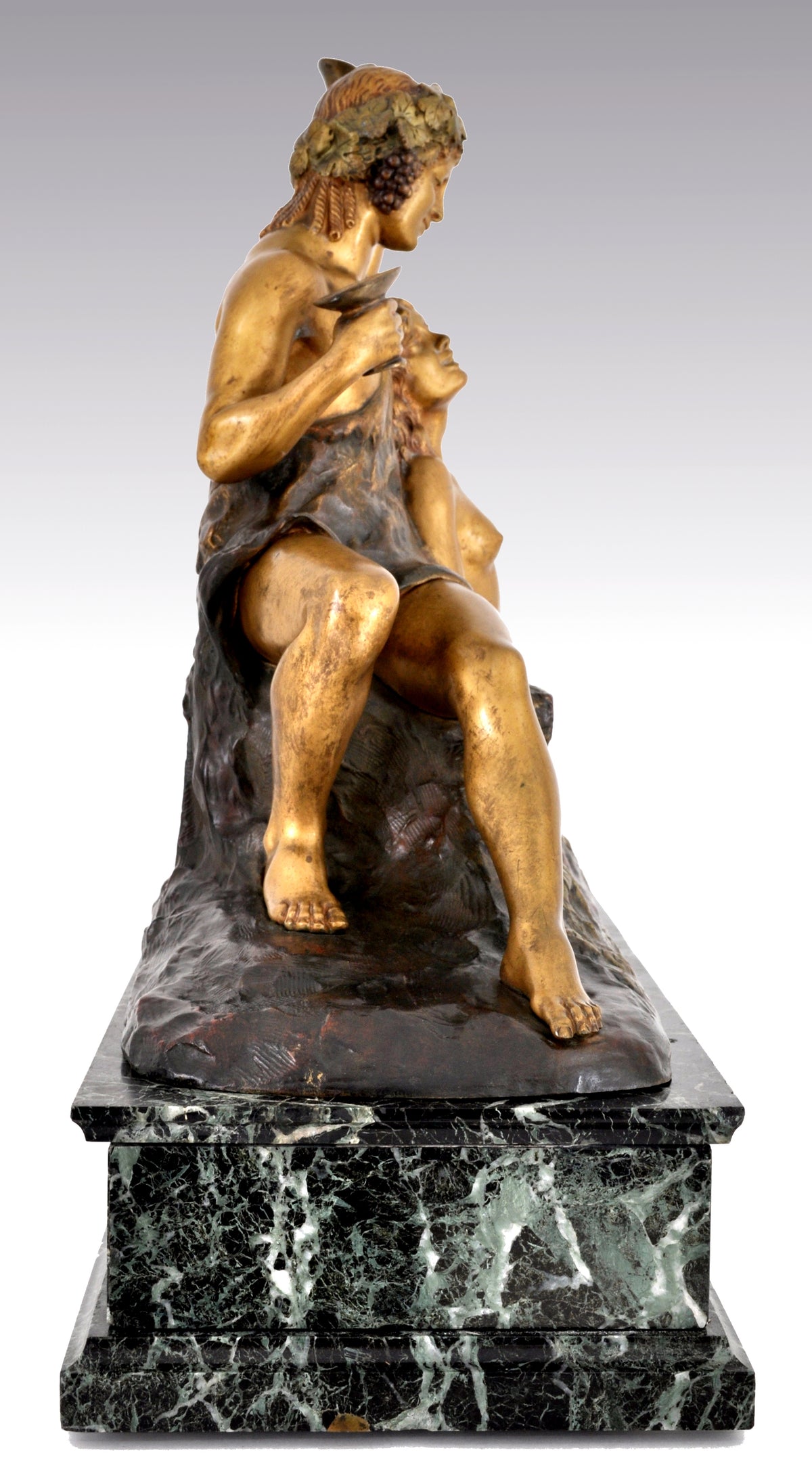 Antique French Art Deco Neo-Classical Bronze Figural Group, Joseph Descomps (1872-1948), Circa 1930