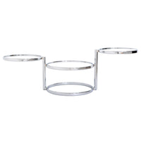 Milo Baughman Mid Century Nickel Three Tier Swivel Coffee / Cocktail Table, 1970s
