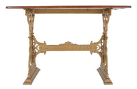 Antique Victorian Mahogany and Cast Iron Pub Table, circa 1870