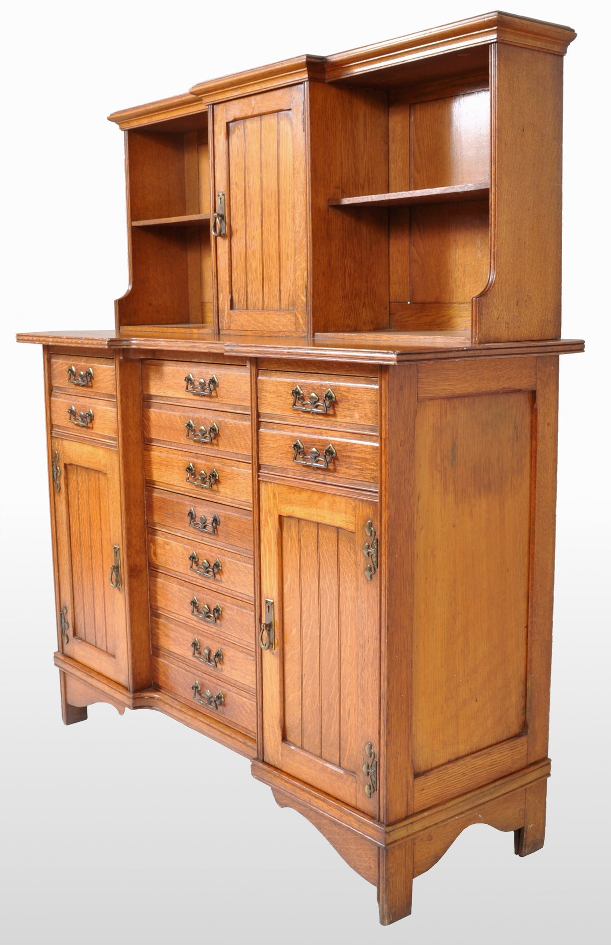 Antique Arts & Crafts Oak Sheet Music Cabinet, Circa 1890