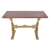 Antique Victorian Mahogany and Cast Iron Pub Table, circa 1870