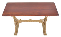 Antique Victorian Mahogany and Cast Iron Pub Table, circa 1870