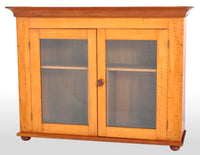 Antique 'Tiger' Maple Two Door Cabinet, Pennsylvania, circa 1840