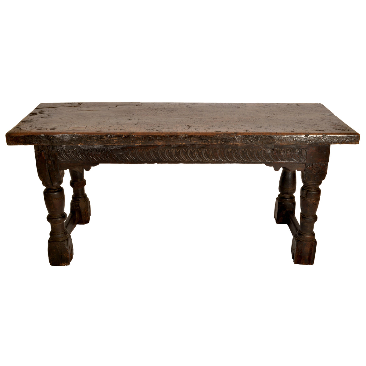 Antique 16th Century Elizabethan Tudor Carved Oak Dining / Refectory Table, circa 1550
