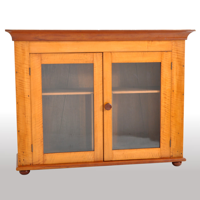 Antique 'Tiger' Maple Two Door Cabinet, Pennsylvania, circa 1840