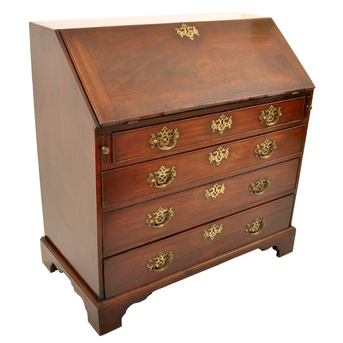 Antique American George III Mahogany Country Chippendale Bureau / Secretary Desk, circa 1760